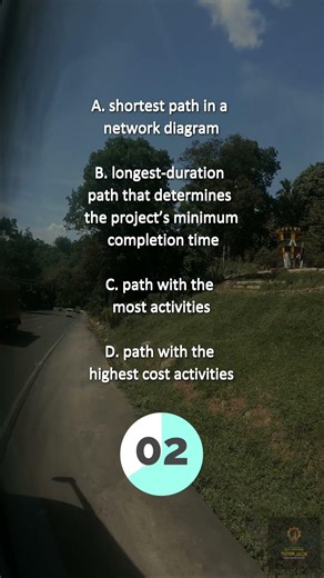 CELE/PRC Construction Project Management | Critical Path Definition MCQ | CPM Basics #shorts