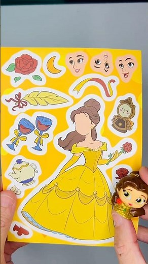 Disney Princess DIY Make a Face Stickers Activity #disneyprincess