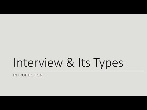Interview & its Types | Techniques of Interview ,#interview ,#interviewtips