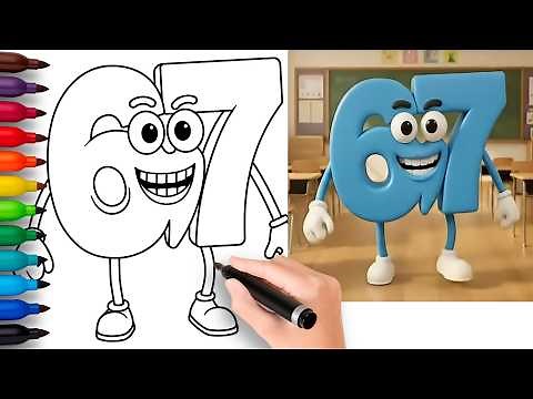 HOW TO DRAW SIX SEVEN 67 | Italian Brainrot Animals - Quick and easy drawing