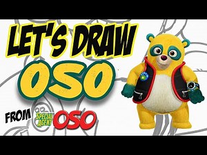 Drawing Oso from Special Agent Oso with basic shapes & lines