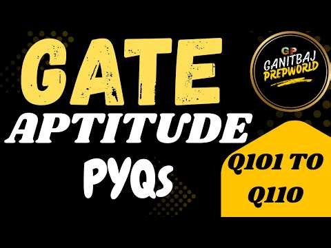 GATE Aptitude PYQs 🔥 | 10 REAL Questions That Decide Your Cut-off | Q101 TO Q110
