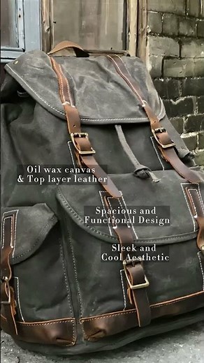 Adventure-Ready Style: Oil Wax Canvas Men's Backpack Sling Bag for Ultimate Exploration