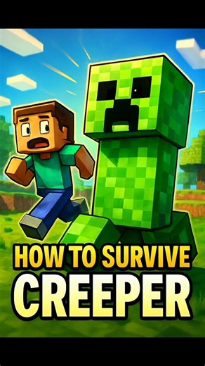 #minecraft how to survive creeper