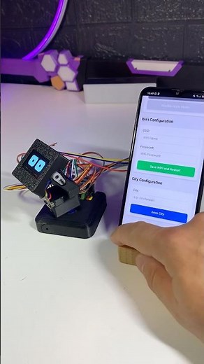 Mein Mini-Roboter-Projekt!🤖mit OLED Gesicht und Esp32c3 gebaut #arduinoproject #robotic #vl53L0X