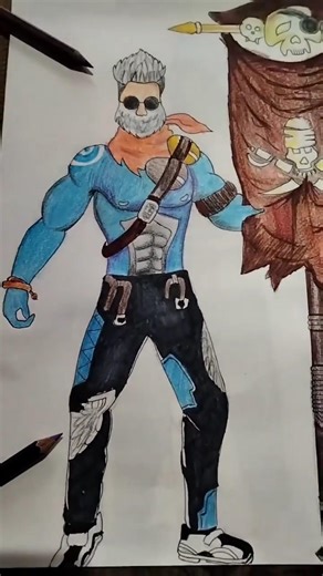 RAISTAR 😎😱 DRAWING FREE FIRE BUNDLE DRAWING ❤️‍🔥 #shorts #drawing #art #frrefire #freefiredrawing