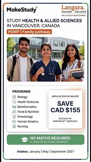 Study Health & Allied Sciences in Vancouver, CanadaLangara College | January 2027 Intake