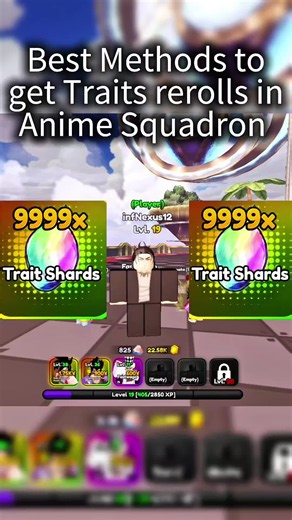 Best Methods to get trait rerolls in anime squadron #roblox #rerolls #fyp #hype #animesquadron