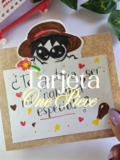 Tutorial de Tarjeta One Piece❤️ // insta: guilianabv30 #ideasderegalos #lovelenguaje #onepiece #peru🇵🇪 #fyppppppppppppppppppppppp