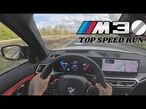 POV: 2024 BMW M3 Competition – Top Speed Run on the German Autobahn! 🇩🇪💨