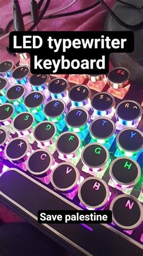 LED typewriter keyboard