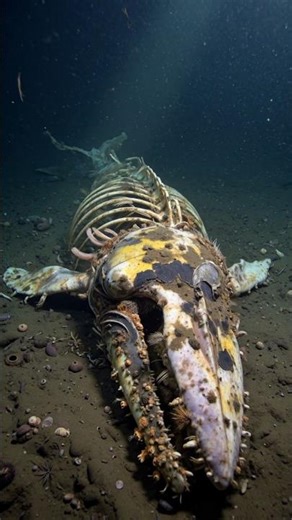 What Is This Creature? Mysterious Skeleton Found Underwater #underwaterworld #deepsea #sealife#fish