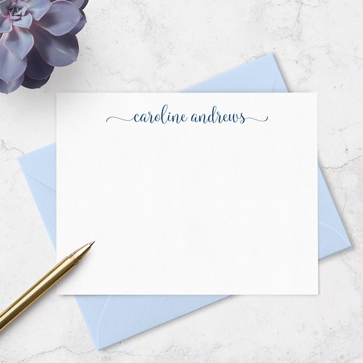 Personalized Note Card Set: Custom Stationery for Ladies | A2 or A7 - Etsy