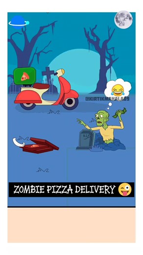 Zombie pizza delivery 😂 Happy Ending • Android X iOS #fbreels #fbreelsfypシ゚viral #gameplay #gaming #games | Kirtikbhai Somlabhai Mahala
