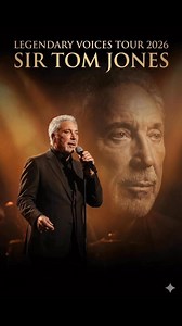 Sir Tom Jones Announces 2026 World Tour. Music legend Sir Tom Jones is officially returning to the stage with his highly anticipated 2026 World Tour, marking a powerful new chapter in a career defined by longevity, vocal power, and unforgettable live performances. More than just a series of concerts, the tour is being described as a celebration of music, connection, and the enduring bond between Sir Tom and his fans around the world. • ▶️ View it right here! https://song4u.wiki/sir-tom-jones-ann