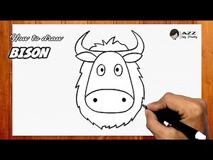How to draw a Bison step by step