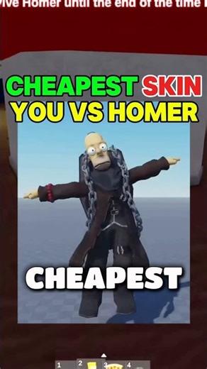 CHEAPEST Skin In You Vs Homer💀 #roblox #youvshomer #shorts