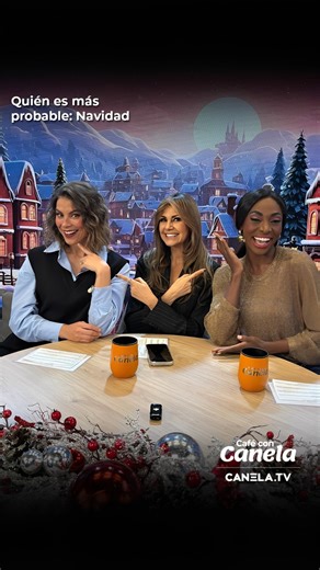 Quién es más probable: Versión Navidad 🎅🎄 Luz, Nata y Suly se pusieron en mood navideño y destaparon sus gustos esta Navidad ☺️ No te pierdas Café con Canela a través de Canela.TV ☕ ¡Descarga la app y regístrate! 😎⁣⁣⁣⁣⁣⁣⁣⁣ ⁣⁣⁣⁣⁣⁣⁣⁣ #CanelaTV #CafeConCanela #Navidad | Canela.TV