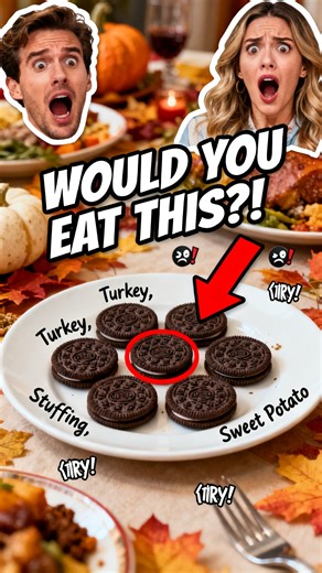 Oreo really woke up and chose Thanksgiving chaos with this one… 😳🍪They just dropped a Thanksgiving cookie tin with flavors like Turkey & Stuffing… and I’m sorry but who asked for this?! 🤢😂 BUT — they also included Sweet Potato, Pumpkin Pie, and Caramel Apple, so maaaybe there’s hope? 👀 Would YOU taste these holiday weirdos? Comment with the flavor you’d try FIRST! ⬇️ Tin is $20 at Oreo.com if you’re brave enough…#Oreo #ThanksgivingTreats #HolidaySnacks #TasteTest #FoodChallenge #NewFoods #S