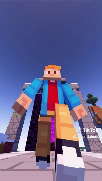 On my way to defeat the Ender Dragon 😎 #essentialmod #minecraftmod #minecraft #bigdawg