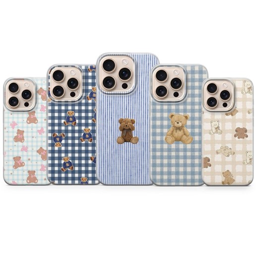 Plush Teddy Bear Phone Case for iPhone and Samsung, Soft TPU Protective Cover - Etsy