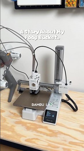 Bambu Lab A1 Mini Poop Bucket #tech #3dprint #3dprinting #bambulab #a1mini #setup