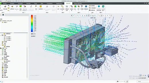 Floefd散热仿真，floefd水冷散热仿真，floefd液冷散热仿真，floefd闭环水冷散热仿真，液冷散热仿真，水冷散热仿真，flotherm 水冷散热