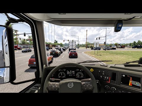 4K Realistic Ultra Graphics​ Volvo VNL |American Truck Simulator Mod Snowymoon Gameplay 2025