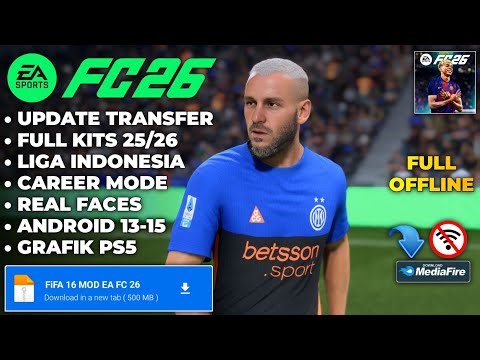 SMALL SIZE !! FIFA 16 MOD EA Sports FC 26 Android Offline Career Mode Update Transfer HD Graphics