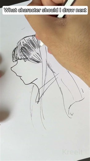 Drawing With A Random Pen #challenge #art #drawing #tutorial #oc #series
