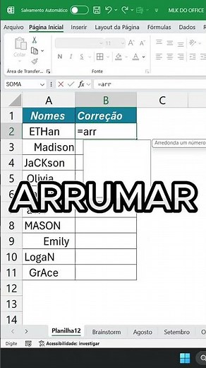 Remove white space in Excel.