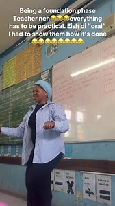 Foundation Phase Teacher Shows Practical Dance Moves