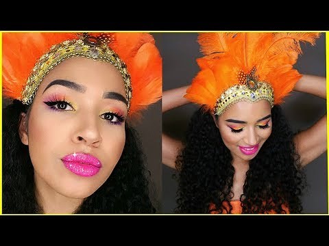 Sunset Inspired Carnival Makeup & Hair Tutorial for Notting Hill Carnival!