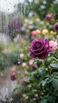 Rain Sounds & The World's Rarest Roses 🌧️ | Halfeti Black Rose | Relaxing Rain ASMR
