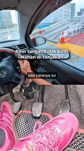 The car's handbrake is not strong enough to hold the car on an incline - Manual car tutorial