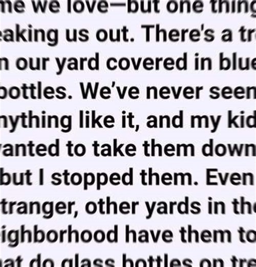 The Hidden Meaning Behind Glass Bottle Trees Check the comments... | Simple Living