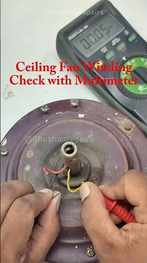 how to check ceiling fan coil with multimeter #shorts #viral