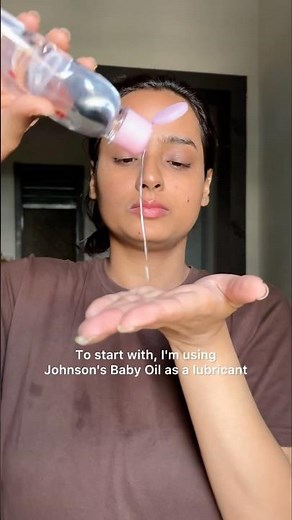 Using Johnshons Baby Oil for Face Shaving | Self Pamper Routine | Face Shaving Routine