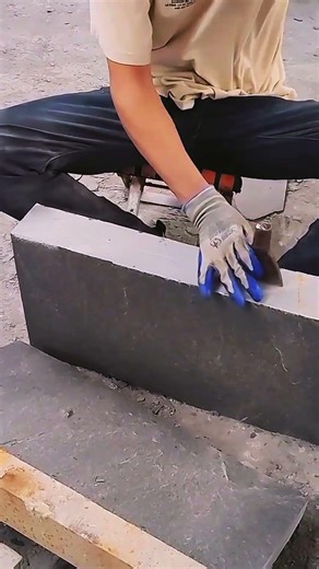 Smart Worker Technique Splitting Concrete With The Best Traditional Sharp Tools #Shorts
