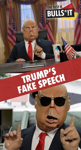 Trump’s unedited speech REVEALED! Brand new ep of The Rest Is Bulls*!t out now on YouTube. | Spitting Image