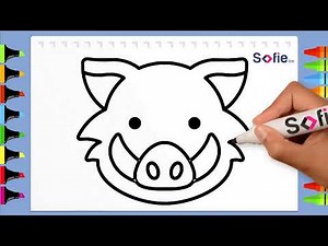 How to Draw a Boar Head - Drawing the head of a boar - Step by Step Tutorial