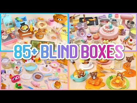 Opening 85+ Blind Boxes | 11 FULL SETS of RE-MENTS | Rilakkuma | Little Twin Stars | Pokemon
