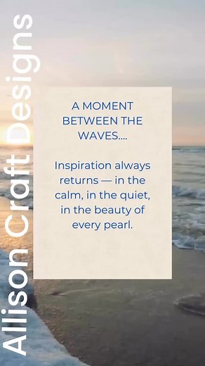 A moment between waves… 🌊 Lately I’ve been spending quiet time in the studio — stringing pearls, sketching new ideas, and letting inspiration flow at its own pace. Sometimes, the magic happens in those still moments — where the ocean meets the calm and creativity finds its rhythm again. Thank you for being part of this journey — whether you’ve worn a piece, shared a post, or simply cheered me on from afar. You’re part of every creation that leaves my hands. ✨ Always made by hand. Always from th