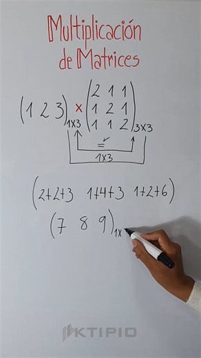 Ktipio on Instagram: "✏️ Producto de Matrices Paso a Paso"