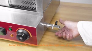 Hot Dog Steamer 2-Tier Electric Hot Dog Steamer Machine with Bun Warmer 33 L/34 Qt with Visible Tempered Glass and Temperature Display