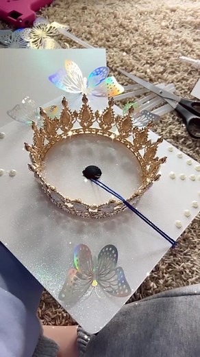 Graduation cap #decoration #crown #grad #graduation #graduation2021 #cap #butterfly
