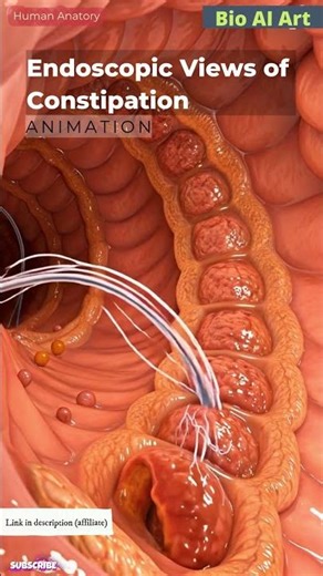 Endoscopic View of Constipation | Animation | Digestive System | Human Anatomy | Bio AI Art | 09