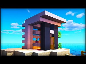 Minecraft Island Modern House: How to build a Modern House Tutorial