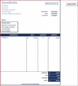 Invoice Template Automated - Etsy