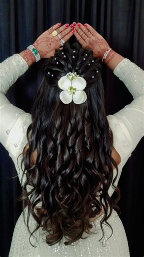 💎 𝑹𝒖𝒃𝒚 𝑷𝒂𝒕𝒉𝒂𝒏 on Instagram: "1️⃣ “Royal half-up floral curls 💐✨ Ruby’s Salon Wankaner — Book your look now!” 2️⃣ “Bridal shine, floral design 💎💐 Wankaner ma trending hairstyle ✨” 3️⃣ “Soft curls + floral touch = Perfect Ceremony Look 😍 Ruby’s Salon Wankaner” 4️⃣ “Wankaner ni most loved hairstyle 💐✨ Book karo: Ruby’s Salon” 5️⃣ “Elegant curls, flawless finish ✨ Wankaner ma viral look by Ruby’s Salon” Hashtags: #RubysSalonWankaner #ViralHairstyle #CeremonyLook #FloralCurls #HalfUpS